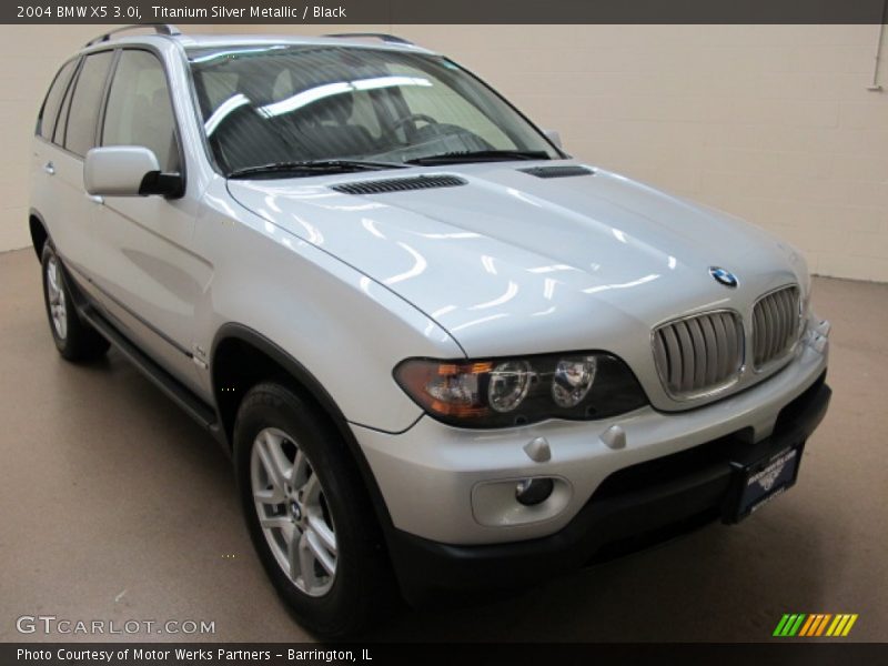 Titanium Silver Metallic / Black 2004 BMW X5 3.0i