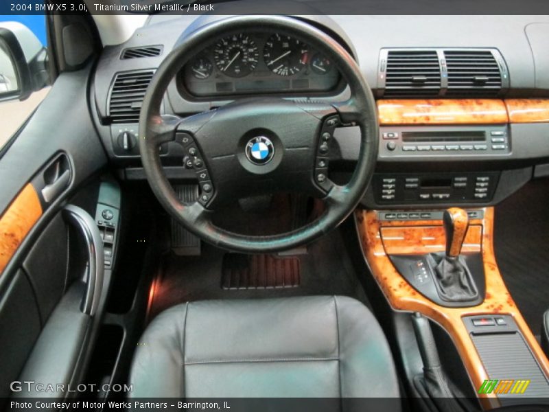 Titanium Silver Metallic / Black 2004 BMW X5 3.0i