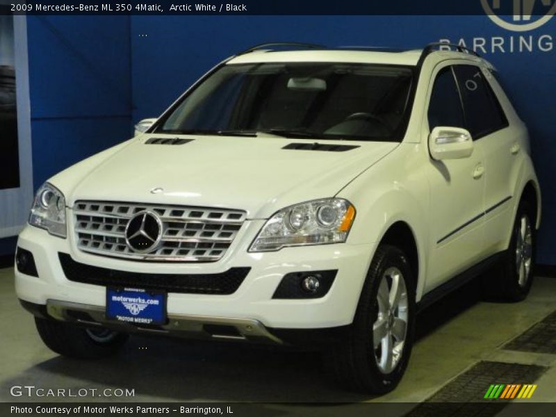Arctic White / Black 2009 Mercedes-Benz ML 350 4Matic