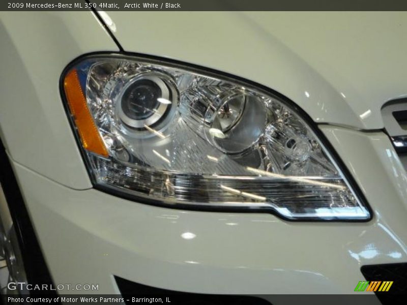 Arctic White / Black 2009 Mercedes-Benz ML 350 4Matic