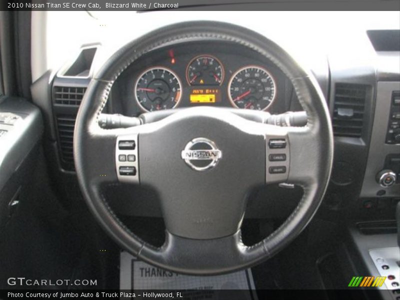 Blizzard White / Charcoal 2010 Nissan Titan SE Crew Cab