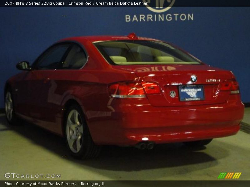 Crimson Red / Cream Beige Dakota Leather 2007 BMW 3 Series 328xi Coupe