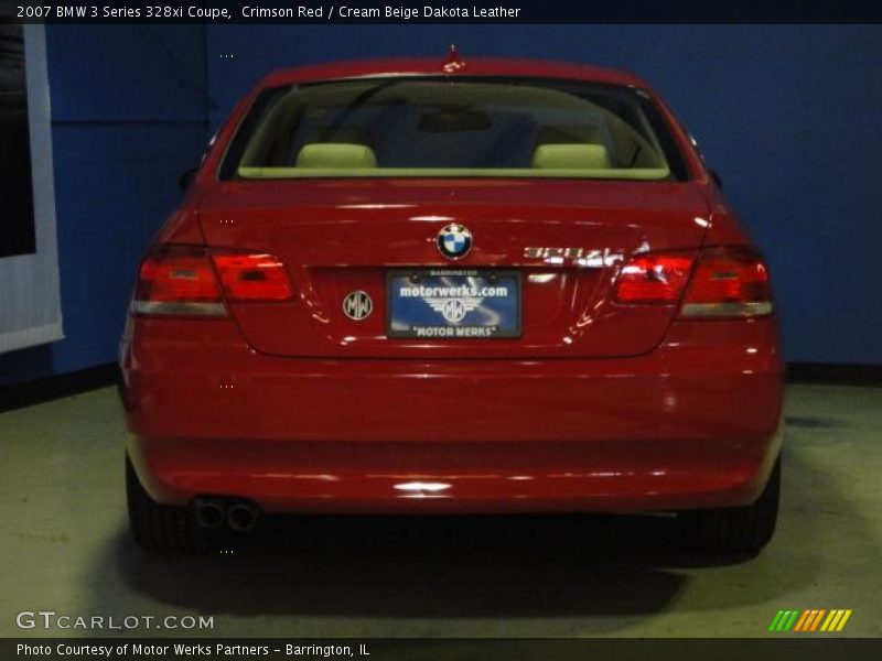 Crimson Red / Cream Beige Dakota Leather 2007 BMW 3 Series 328xi Coupe