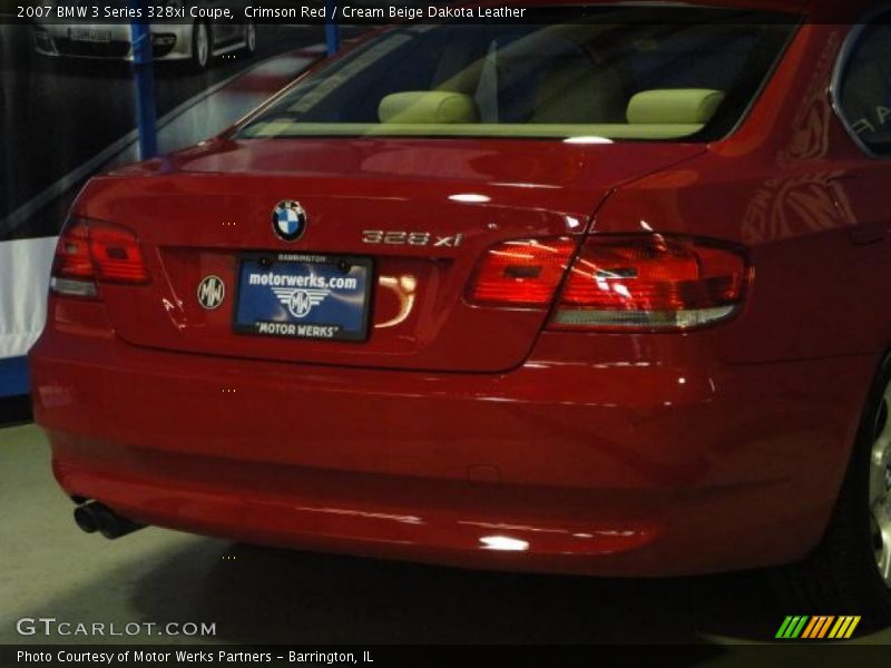 Crimson Red / Cream Beige Dakota Leather 2007 BMW 3 Series 328xi Coupe