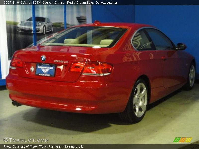 Crimson Red / Cream Beige Dakota Leather 2007 BMW 3 Series 328xi Coupe