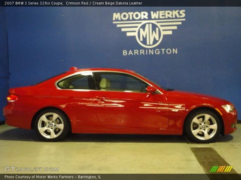 Crimson Red / Cream Beige Dakota Leather 2007 BMW 3 Series 328xi Coupe