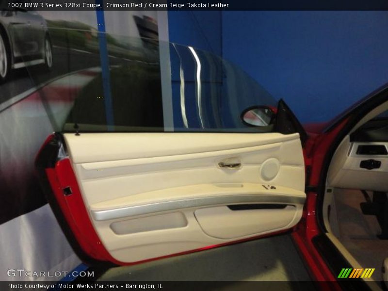 Crimson Red / Cream Beige Dakota Leather 2007 BMW 3 Series 328xi Coupe