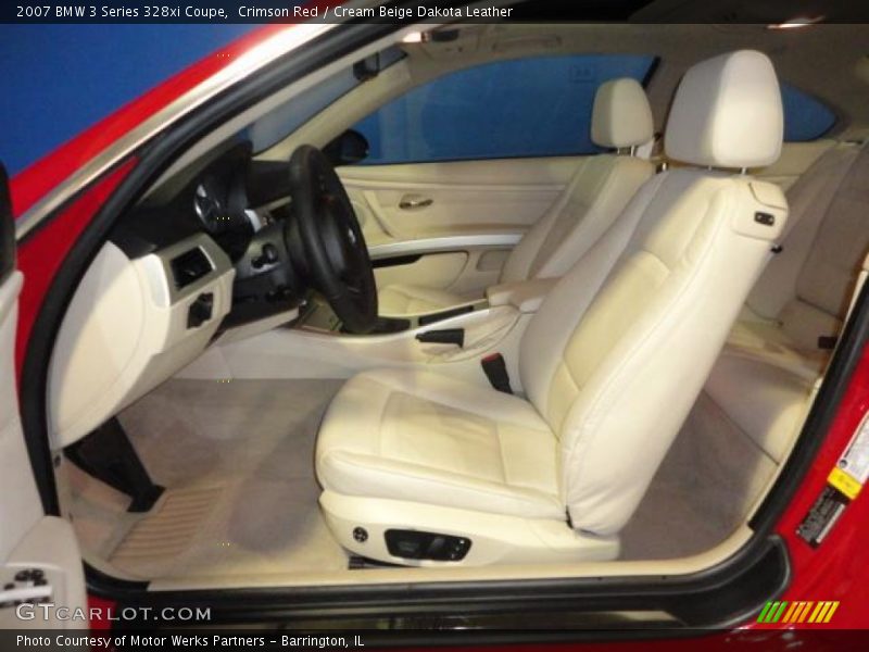 Crimson Red / Cream Beige Dakota Leather 2007 BMW 3 Series 328xi Coupe