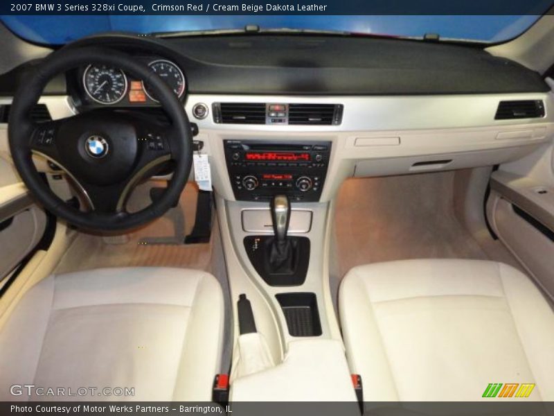 Crimson Red / Cream Beige Dakota Leather 2007 BMW 3 Series 328xi Coupe