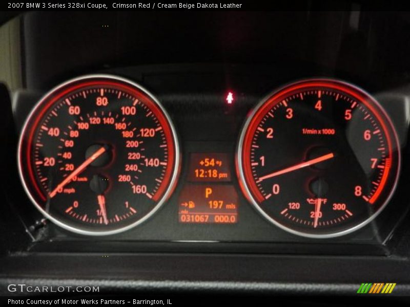 Crimson Red / Cream Beige Dakota Leather 2007 BMW 3 Series 328xi Coupe