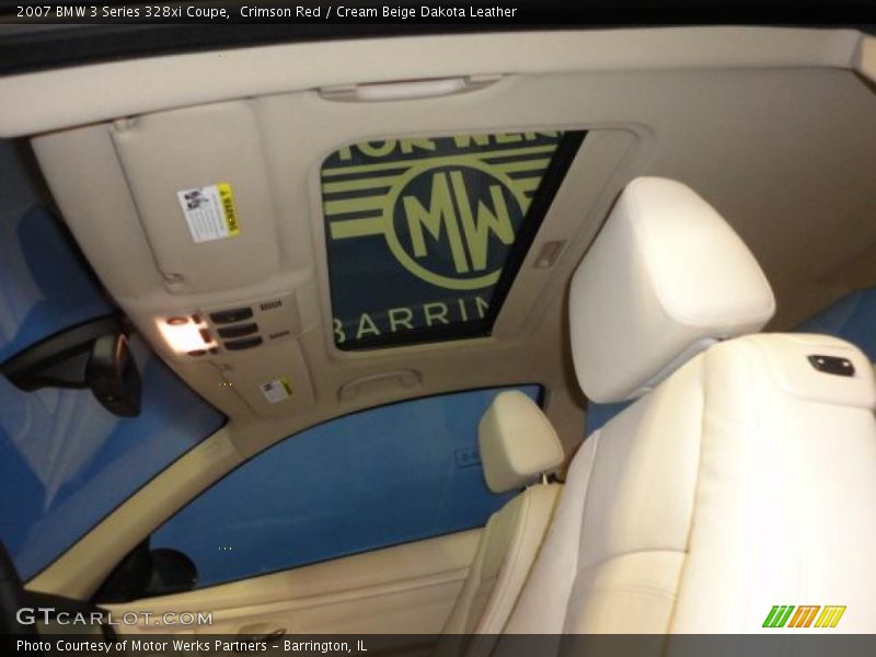 Crimson Red / Cream Beige Dakota Leather 2007 BMW 3 Series 328xi Coupe