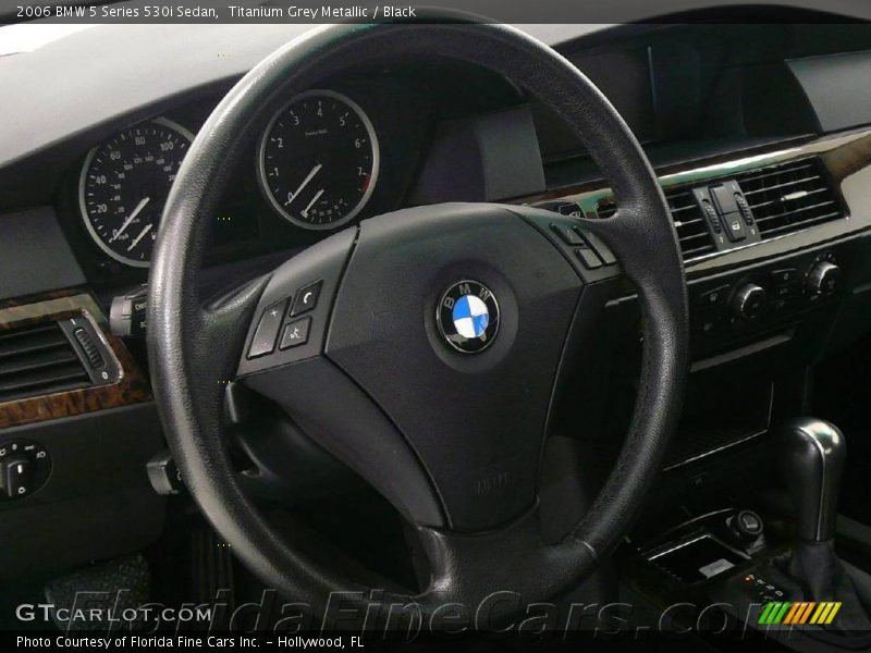 Titanium Grey Metallic / Black 2006 BMW 5 Series 530i Sedan