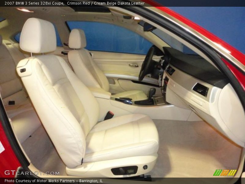 Crimson Red / Cream Beige Dakota Leather 2007 BMW 3 Series 328xi Coupe