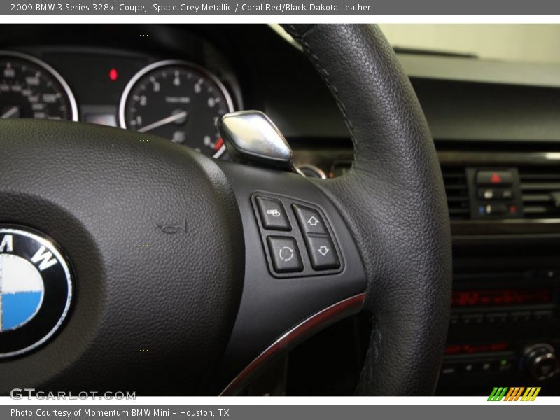 Space Grey Metallic / Coral Red/Black Dakota Leather 2009 BMW 3 Series 328xi Coupe