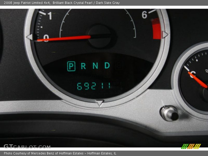 Brilliant Black Crystal Pearl / Dark Slate Gray 2008 Jeep Patriot Limited 4x4
