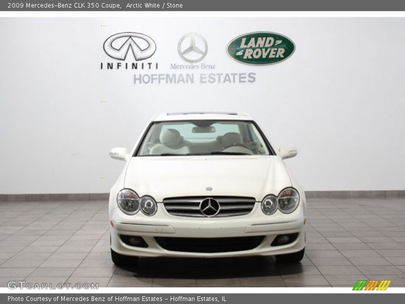 Arctic White / Stone 2009 Mercedes-Benz CLK 350 Coupe