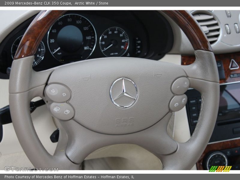 Arctic White / Stone 2009 Mercedes-Benz CLK 350 Coupe