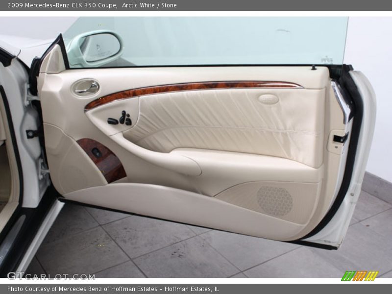 Arctic White / Stone 2009 Mercedes-Benz CLK 350 Coupe