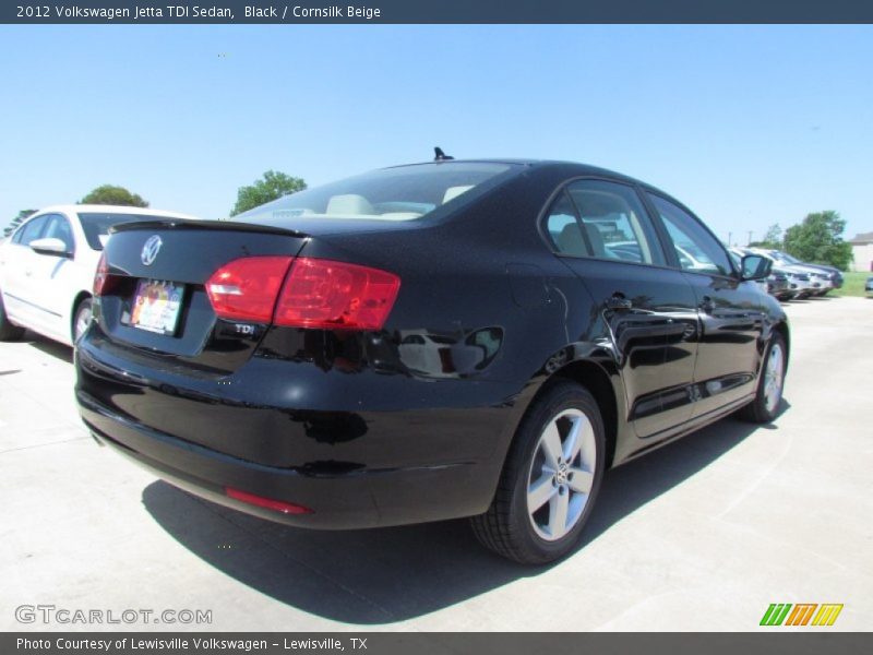 Black / Cornsilk Beige 2012 Volkswagen Jetta TDI Sedan