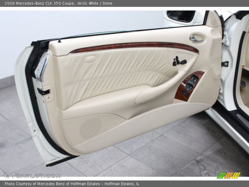 Arctic White / Stone 2009 Mercedes-Benz CLK 350 Coupe