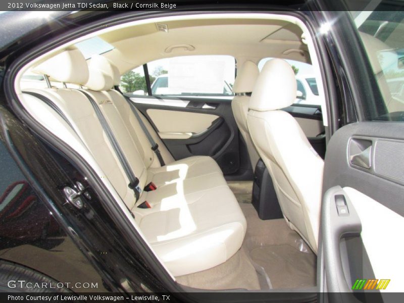 Black / Cornsilk Beige 2012 Volkswagen Jetta TDI Sedan