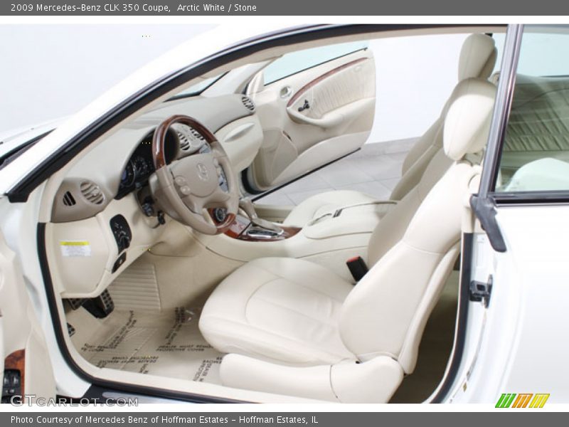 Arctic White / Stone 2009 Mercedes-Benz CLK 350 Coupe