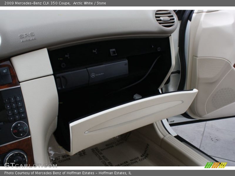 Arctic White / Stone 2009 Mercedes-Benz CLK 350 Coupe