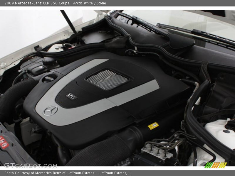 Arctic White / Stone 2009 Mercedes-Benz CLK 350 Coupe