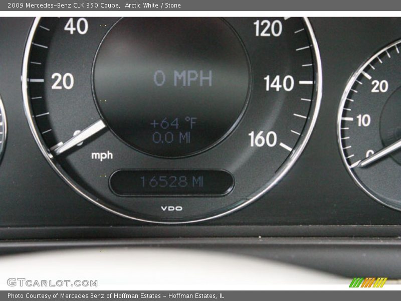 Arctic White / Stone 2009 Mercedes-Benz CLK 350 Coupe