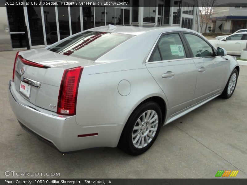 Radiant Silver Metallic / Ebony/Ebony 2012 Cadillac CTS 3.0 Sedan