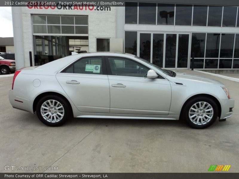 Radiant Silver Metallic / Ebony/Ebony 2012 Cadillac CTS 3.0 Sedan