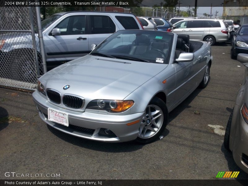 Titanium Silver Metallic / Black 2004 BMW 3 Series 325i Convertible