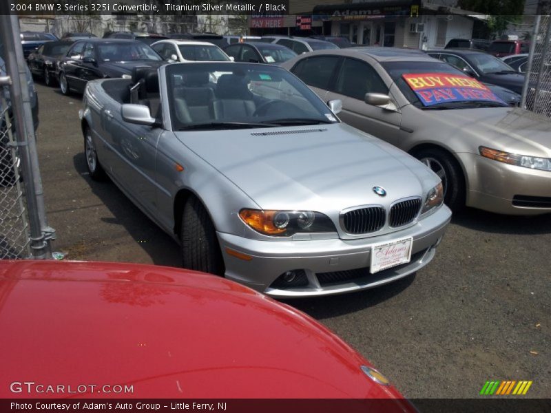 Titanium Silver Metallic / Black 2004 BMW 3 Series 325i Convertible