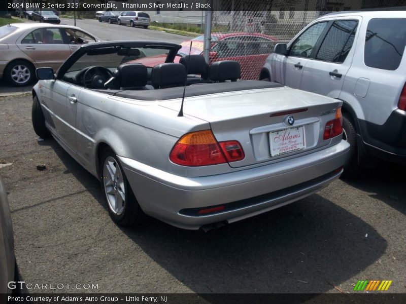 Titanium Silver Metallic / Black 2004 BMW 3 Series 325i Convertible