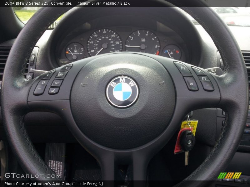 Titanium Silver Metallic / Black 2004 BMW 3 Series 325i Convertible