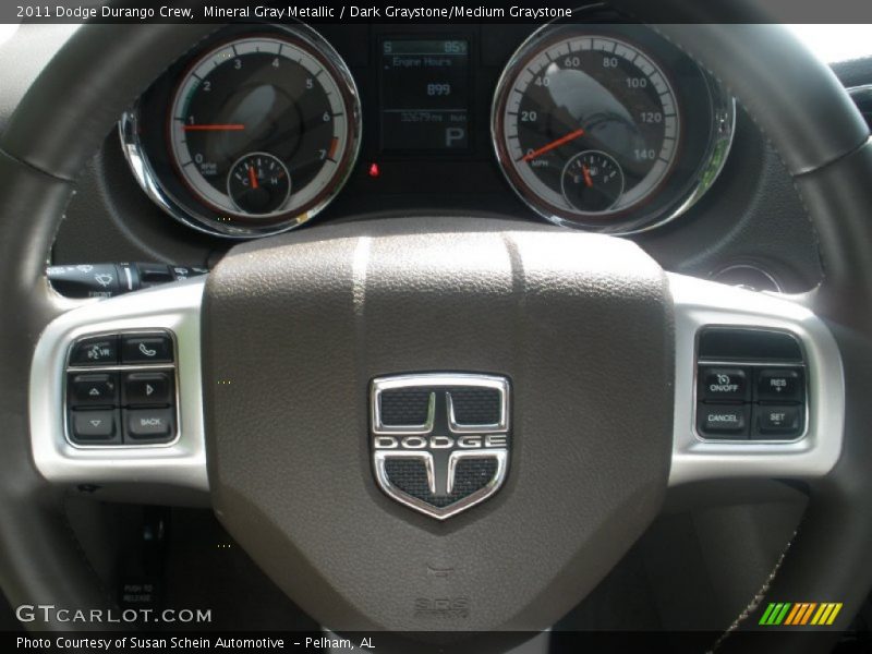 Mineral Gray Metallic / Dark Graystone/Medium Graystone 2011 Dodge Durango Crew