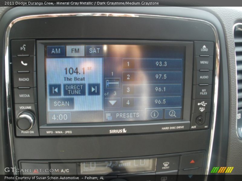 Mineral Gray Metallic / Dark Graystone/Medium Graystone 2011 Dodge Durango Crew