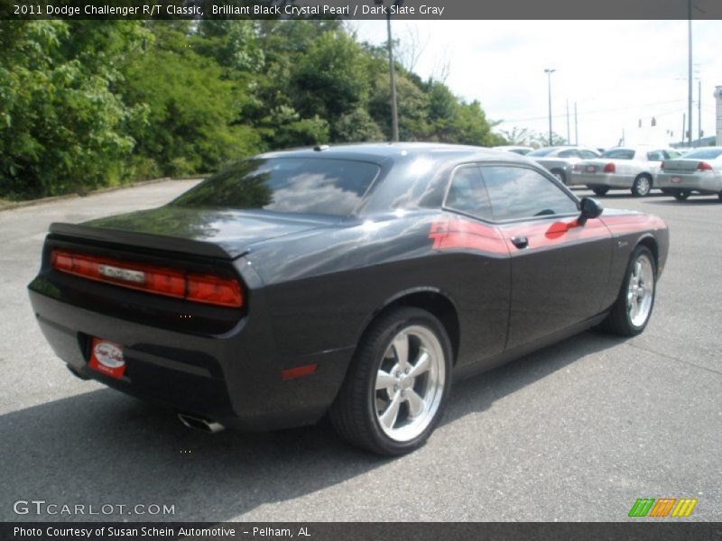 Brilliant Black Crystal Pearl / Dark Slate Gray 2011 Dodge Challenger R/T Classic
