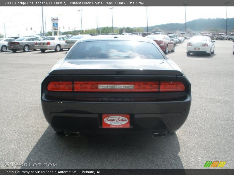 Brilliant Black Crystal Pearl / Dark Slate Gray 2011 Dodge Challenger R/T Classic