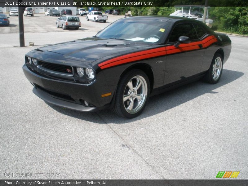 Brilliant Black Crystal Pearl / Dark Slate Gray 2011 Dodge Challenger R/T Classic