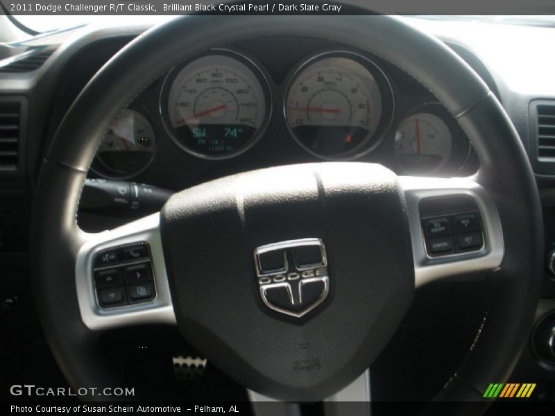 Brilliant Black Crystal Pearl / Dark Slate Gray 2011 Dodge Challenger R/T Classic