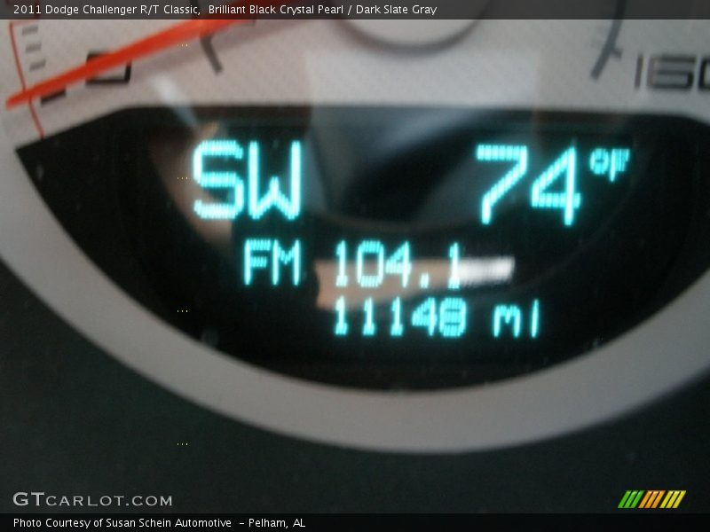 Brilliant Black Crystal Pearl / Dark Slate Gray 2011 Dodge Challenger R/T Classic