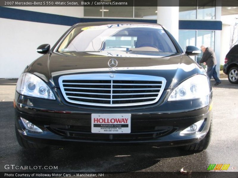 Black / Cashmere/Savanna 2007 Mercedes-Benz S 550 4Matic Sedan