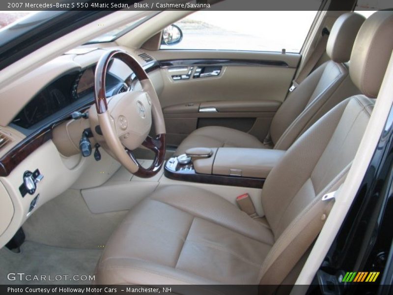 Black / Cashmere/Savanna 2007 Mercedes-Benz S 550 4Matic Sedan