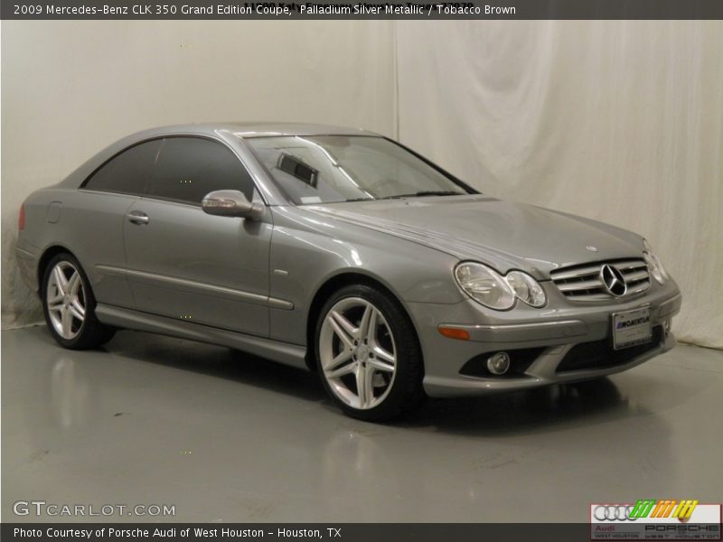 Palladium Silver Metallic / Tobacco Brown 2009 Mercedes-Benz CLK 350 Grand Edition Coupe