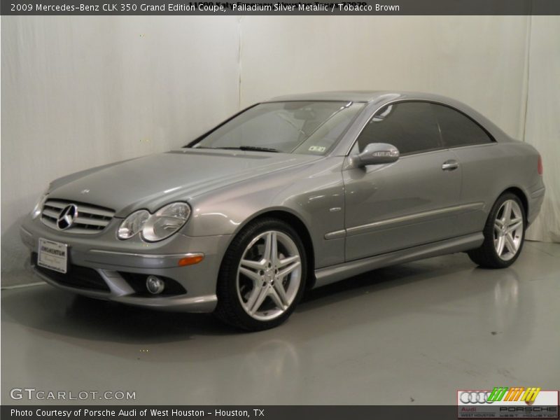 Palladium Silver Metallic / Tobacco Brown 2009 Mercedes-Benz CLK 350 Grand Edition Coupe