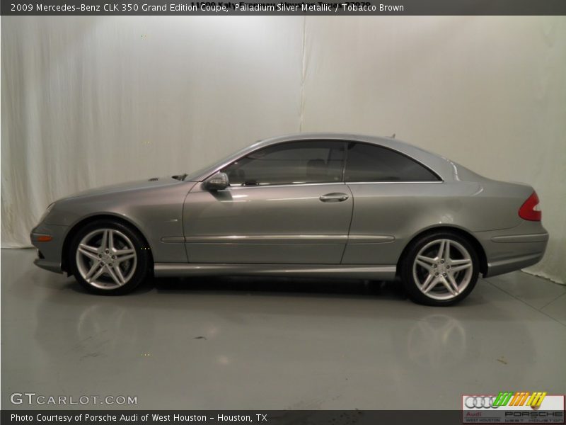 Palladium Silver Metallic / Tobacco Brown 2009 Mercedes-Benz CLK 350 Grand Edition Coupe