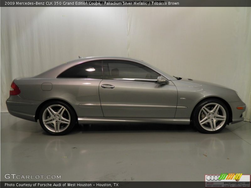 Palladium Silver Metallic / Tobacco Brown 2009 Mercedes-Benz CLK 350 Grand Edition Coupe