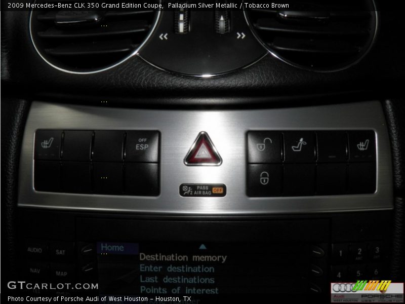 Palladium Silver Metallic / Tobacco Brown 2009 Mercedes-Benz CLK 350 Grand Edition Coupe