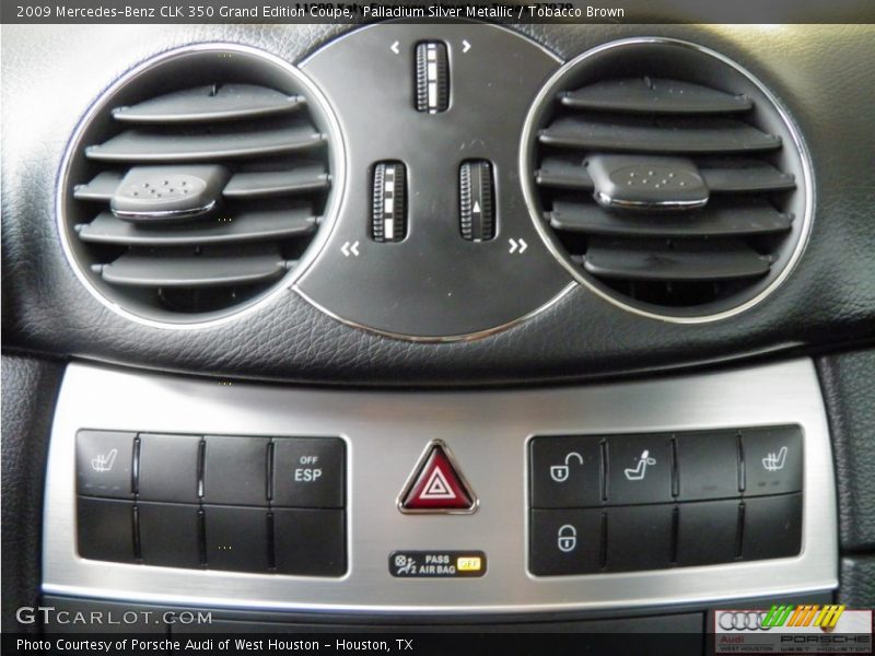 Palladium Silver Metallic / Tobacco Brown 2009 Mercedes-Benz CLK 350 Grand Edition Coupe